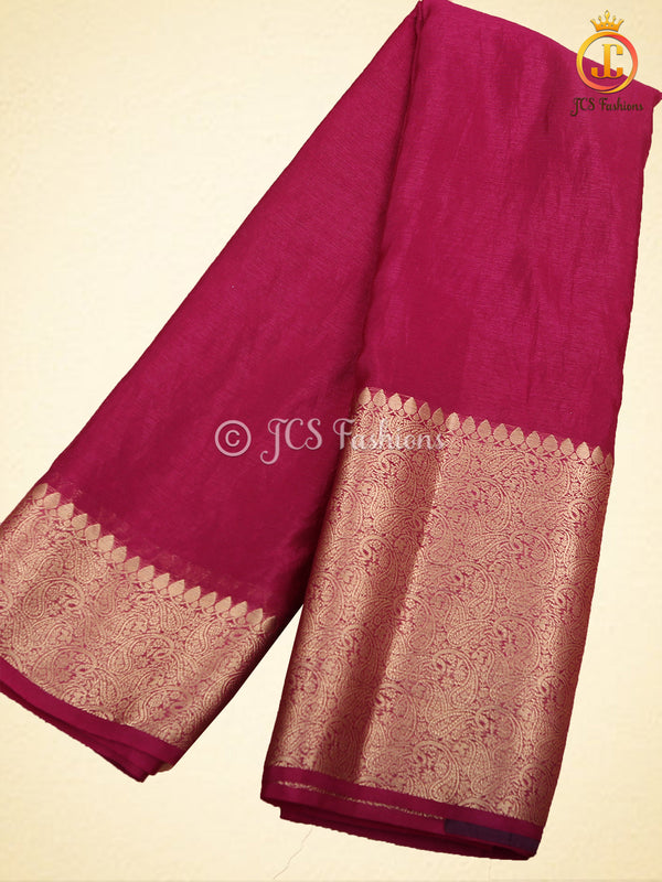 Banarasi Weaving Semi Soft Silk Saree With Brocade Blouse