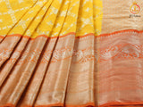 Yellow Color Soft Silk Traditional Saree With Fully stitched Blouse