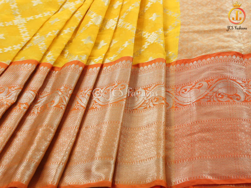 Yellow Color Soft Silk Traditional Saree With Fully stitched Blouse