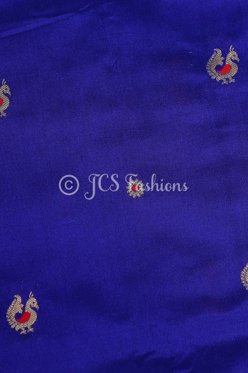 Yeola Paithani Silk Saree, Purple and Red, Fully stitched blouse