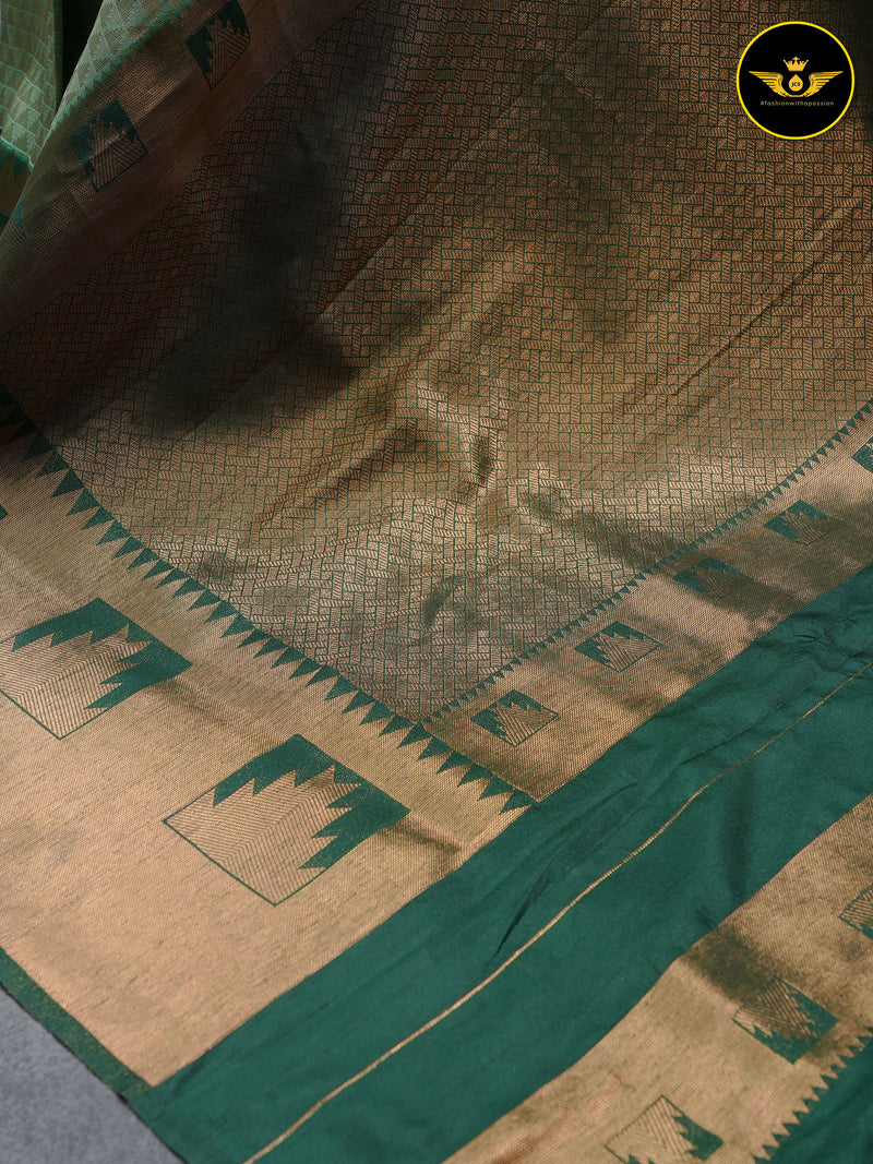 EXCLUSIVE SUPER QUALITY BANARASI SILK SAREE WITH CONTRAST BLOUSE