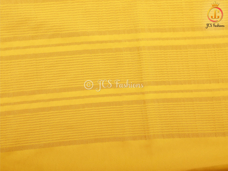 Pure Mysore Silk Saree in Stunning Yellow