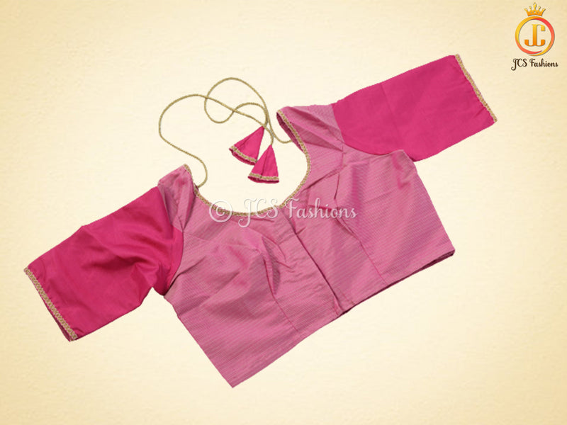 Pure Handloom Banarasi Muslin Silk Saree With fully stitched Blouse