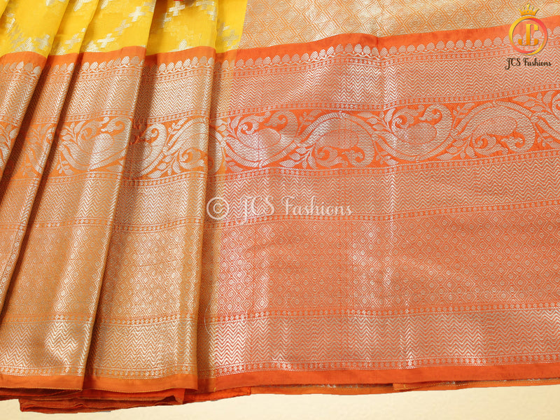 Yellow Color Soft Silk Traditional Saree With Fully stitched Blouse
