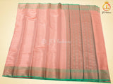 Copper Zari Border Semi-Soft Silk Saree With Blouse