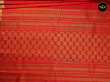Pure Kanchipuram Saree: Gold and Copper Zari Butties and Fully Stitched Blouse