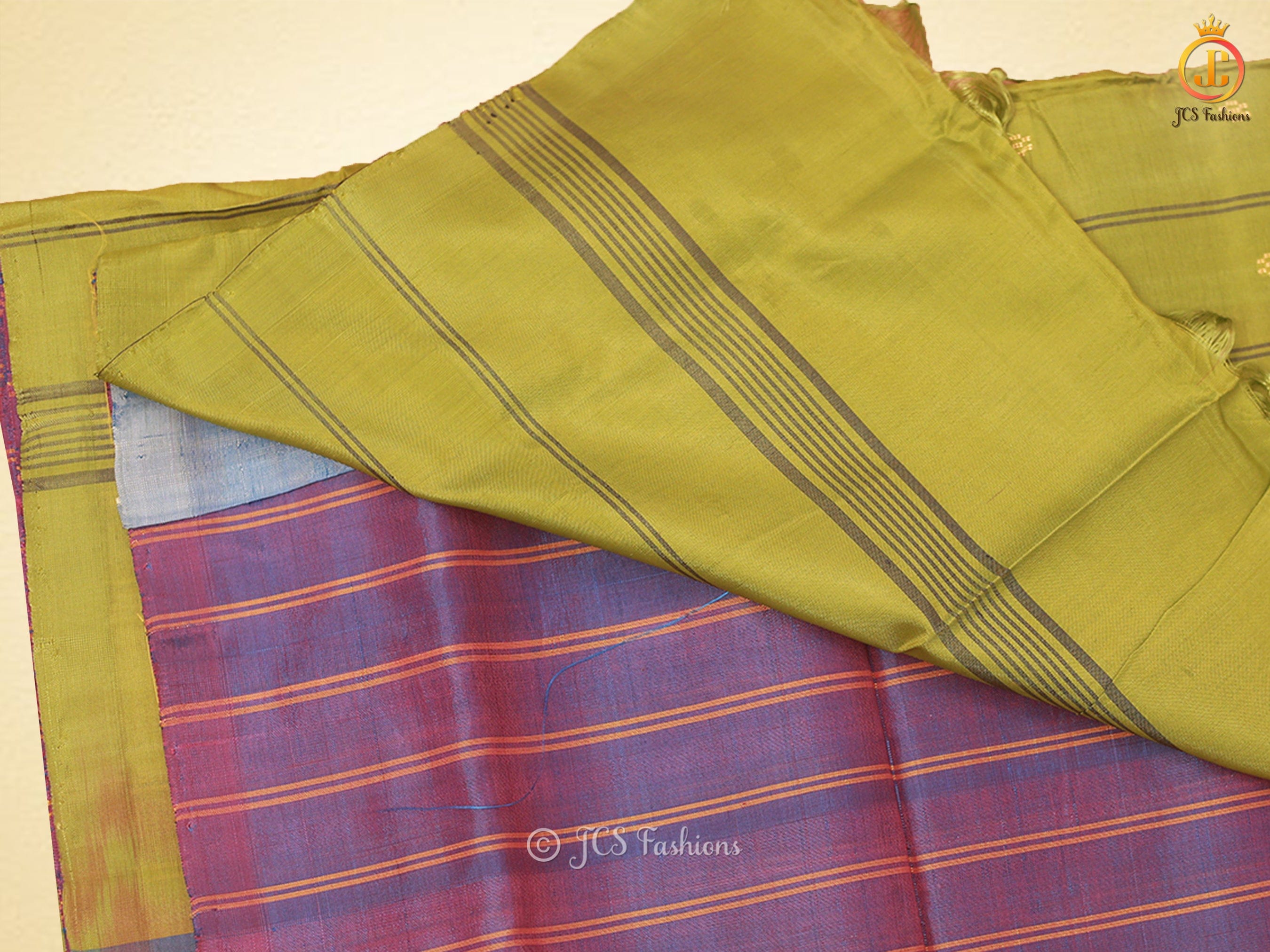 Hand Woven Elegant Traditional Design VAALAI Pattu/Banana Pith Saree SAREE JCS Fashions