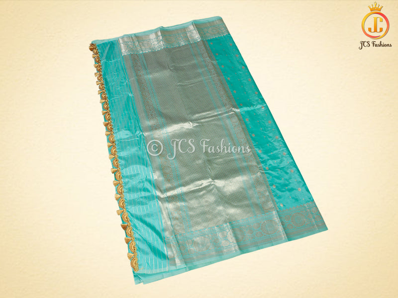 Pure Banarasi Silk Saree With Fully stitched blouse