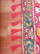 Kalamkari And Floral Design Saree With ready to wear Blouse