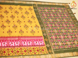 Patola Design Border Banarasi Munga Silk Saree With Blouse