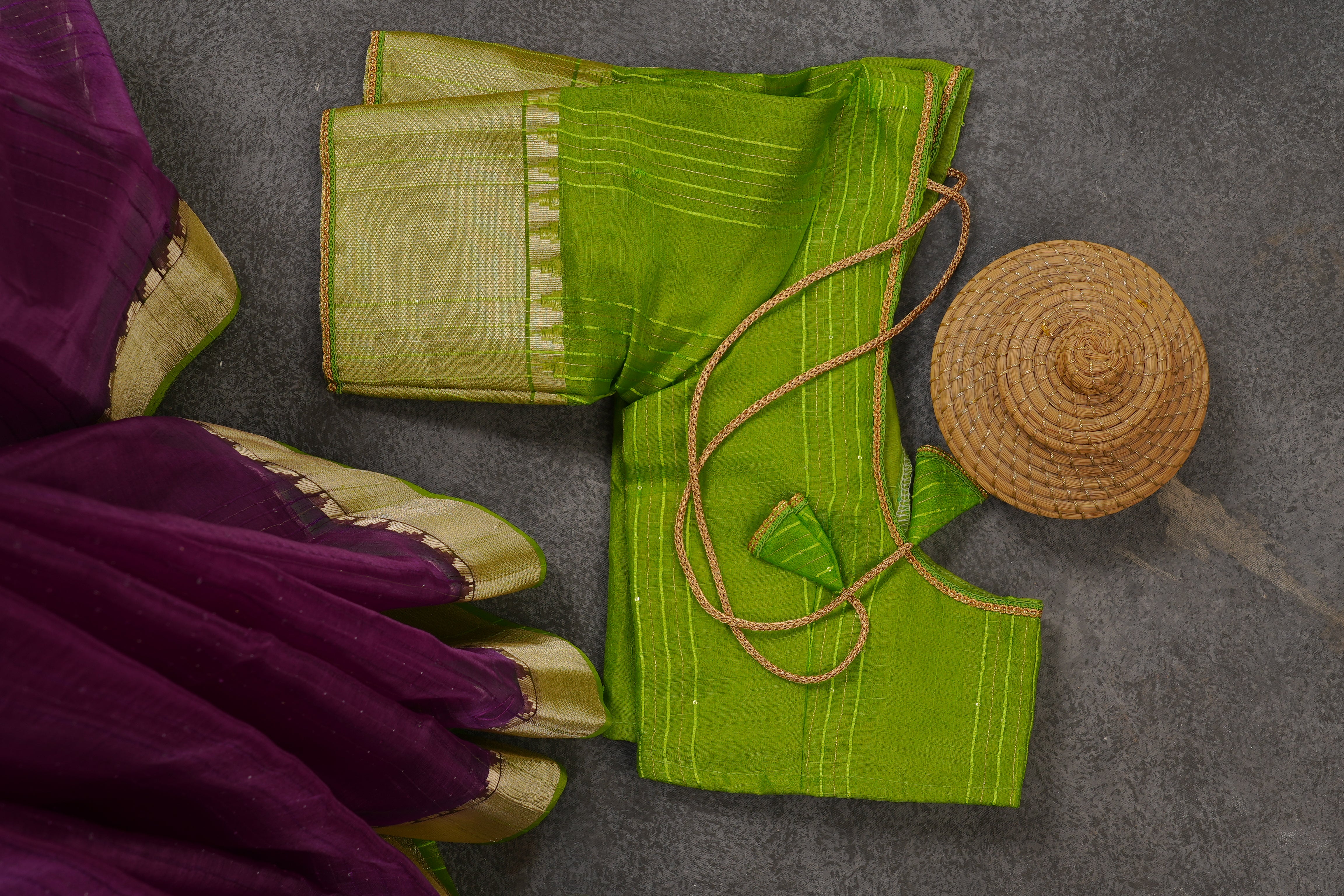 Soft And Lightweight Khadi Kora Saree With Contrast Blouse SAREE JCS Fashions