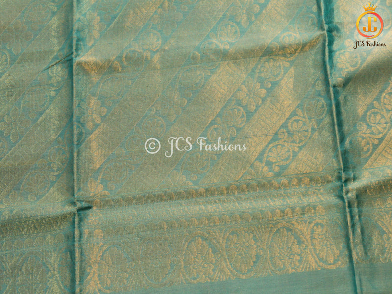 Original kanchipuram handloom Saree with Maggam work blouse