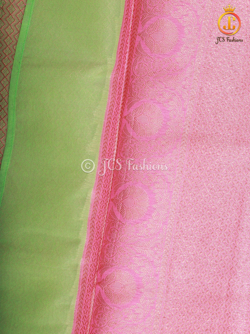 Indian Soft Silk Fabric Butta Design Saree With A Blouse