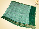 Leheriya Bathik Prints, Munga Silk Saree, Bold Colour, Fully Stitched blouse