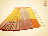 Yellow Color Soft Silk Traditional Saree With Fully stitched Blouse