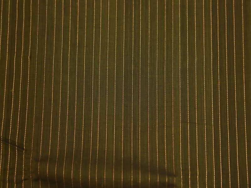 Kanchi Rich Cotton Olive Green Vaira Oosi Zari Work Saree