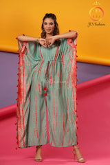 Women's Kaftan Jumpsuit with Shibori Design