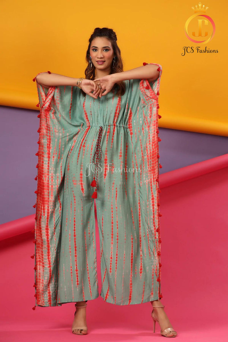 Women's Kaftan Jumpsuit with Shibori Design