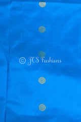 Kanjivaram Paithani Saree, Fully Stitched blouse, Blue and Red.