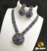 Elegant Oxidized German Silver neck set