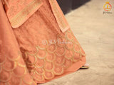 Sharara Suit With Intricate Stone and Embroidery work in Peach