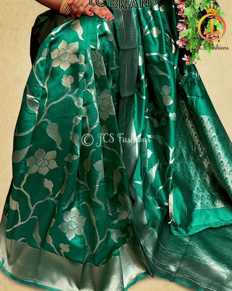 Soft Silk Saree with All Over Floral Weaving