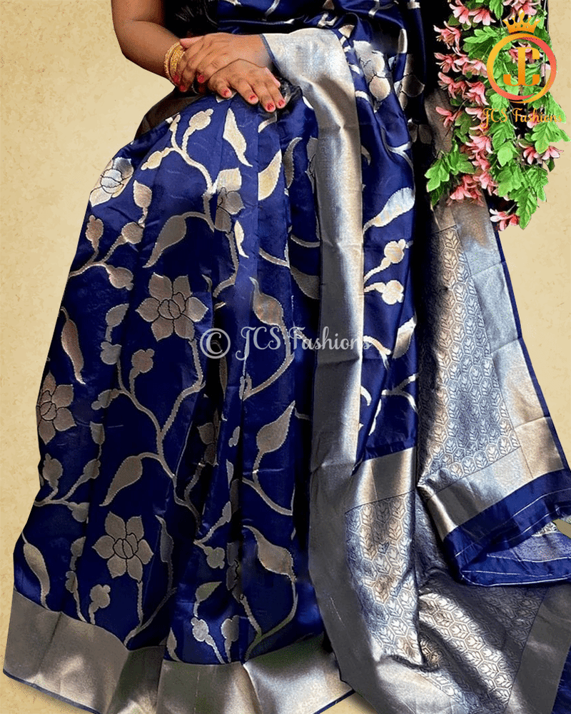 Soft Silk Saree with All Over Floral Weaving