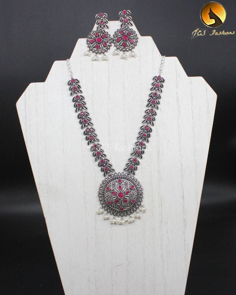 Elegant Oxidized German Silver neck set