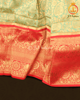 Banarasi Lehenga with Crop Top| Kanchipuram Border| Pavadi for Teens