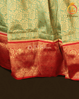 Banarasi Lehenga with Crop Top| Kanchipuram Border| Pavadi for Teens