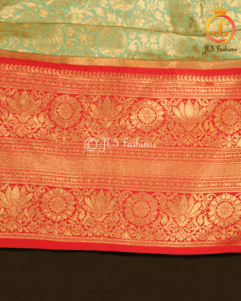 Banarasi Lehenga with Crop Top| Kanchipuram Border| Pavadi for Teens