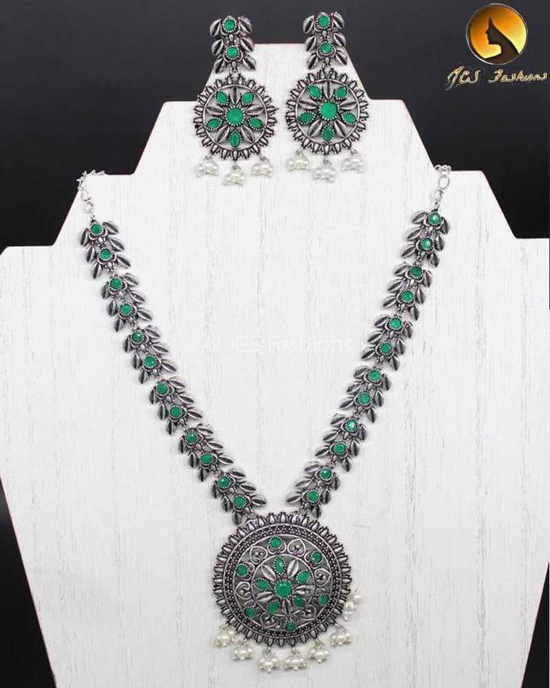 Elegant Oxidized German Silver neck set