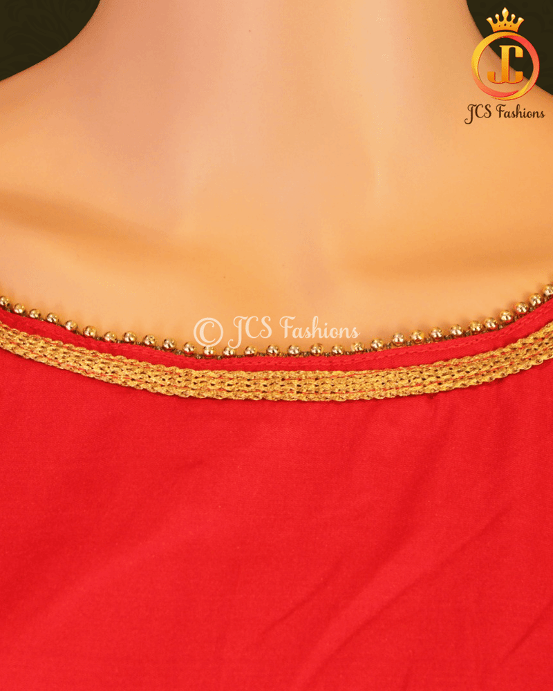 Banarasi Lehenga with Crop Top| Kanchipuram Border| Pavadi for Teens
