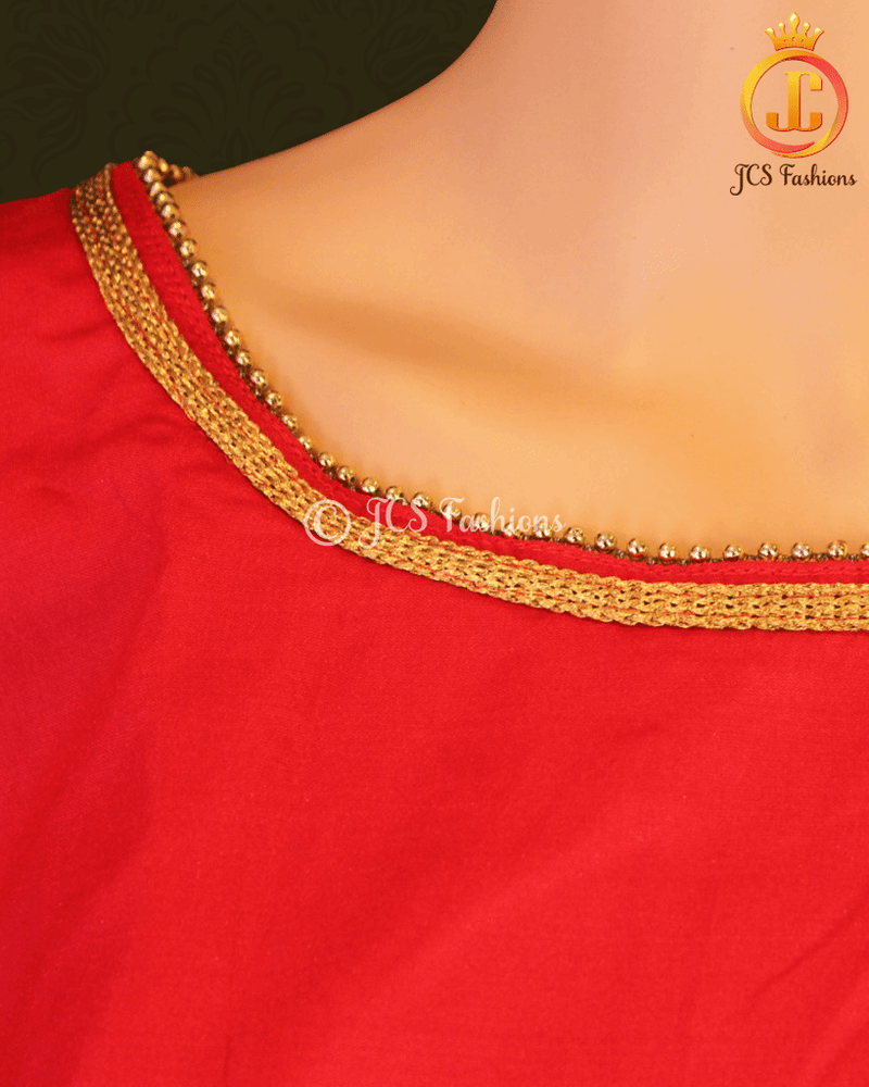 Banarasi Lehenga with Crop Top| Kanchipuram Border| Pavadi for Teens
