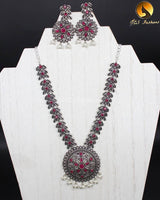 Elegant Oxidized German Silver neck set