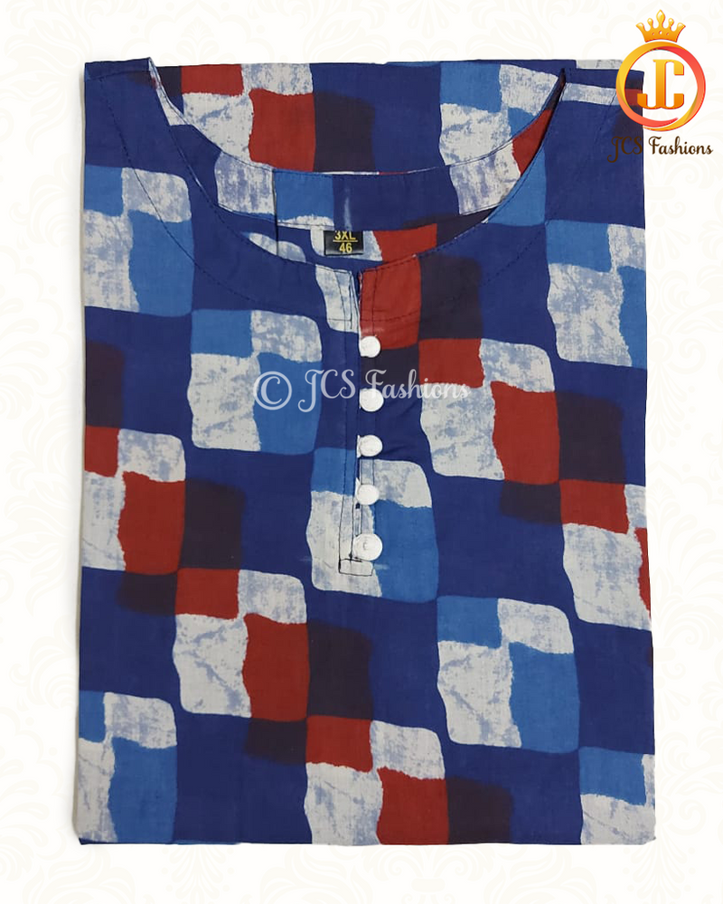 Women's Pure Cotton Straight Kurti | Ready to Wear| Summerwear