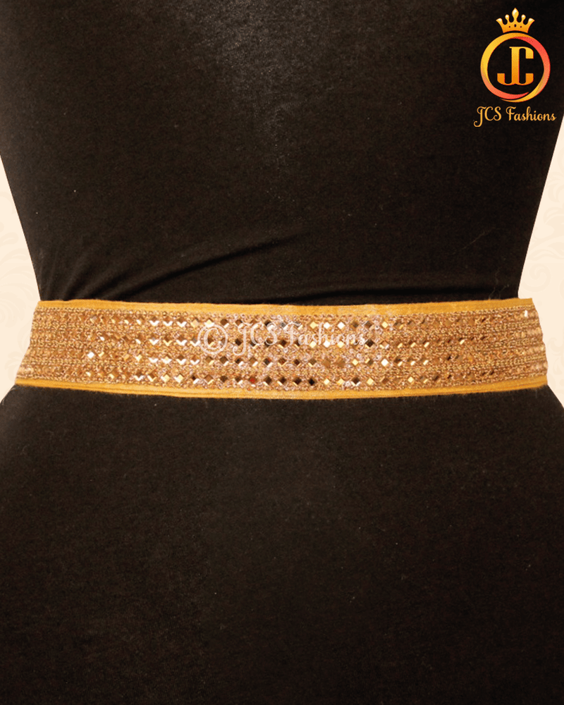 Fancy Waist Belt Jewelry in Gold with Stones