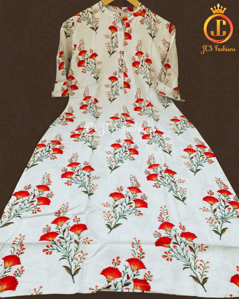 Kurti in Rayon Fabric with Beautiful Prints
