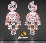 Beautiful American Diamond Jhumki Earrings