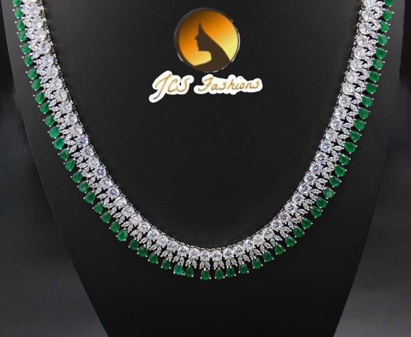 Cubic Zirconia Chain with Earring