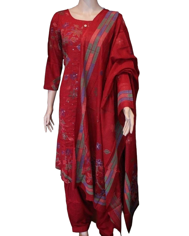 Pure Cotton Salwar With Sequence work
