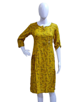 Beautiful Cotton Kurti in Yellow for Women & Girls