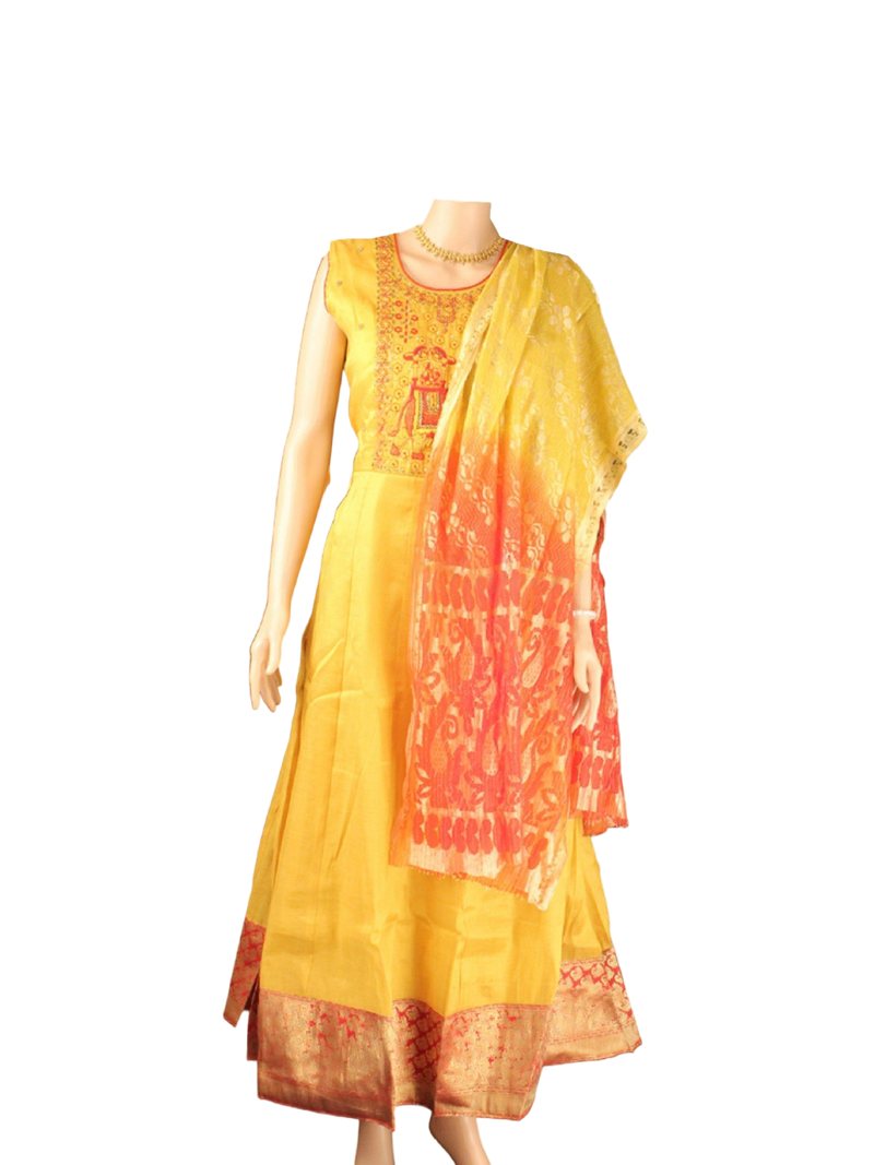 Premium Long A-line Gown with Stones and beads work