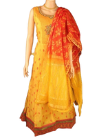 Long Gown Set in Chanderi fabric