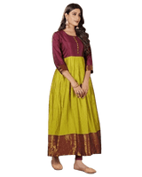 Silk Weaving Kurti with Jacquard Border