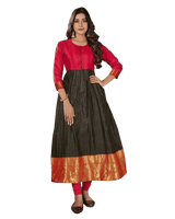 Silk Weaving Kurti with Jacquard Border