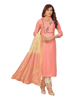 Rayon Slub Embroidery Work Salwar
