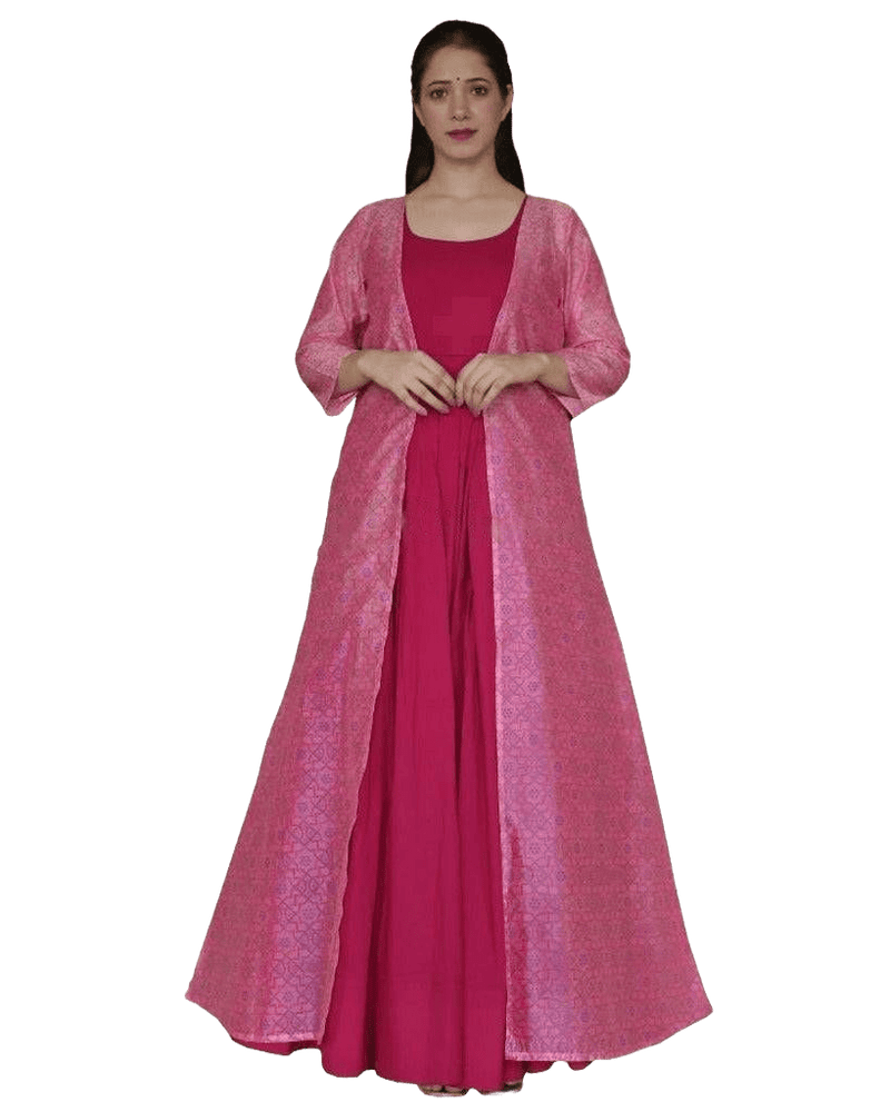Indo Western Long Gown with Jacket