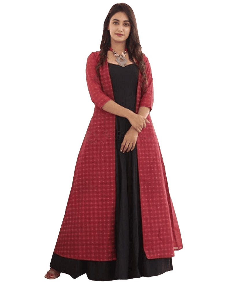 Indo Western Long Gown with Jacket
