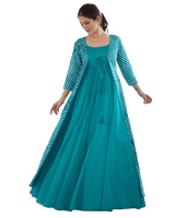 Indo Western Long Gown with Jacket